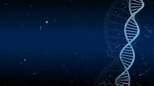 Animated DNA Helix Loop Background for Science and Medical Projects