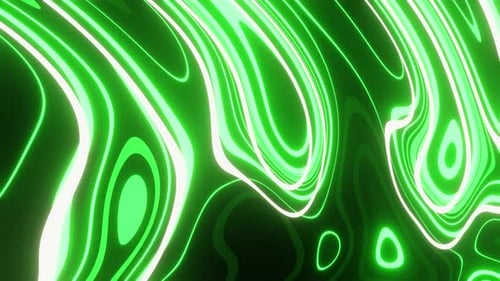 Green Bubble Lines Background Vj Loop 4K