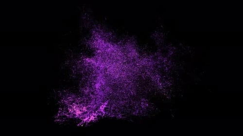 Fluid Particle Explosion Alpha Reveal Animation