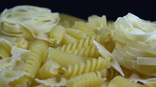 Close Up of Uncooked Pasta Variety