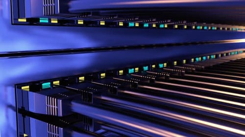 Network switches receiving big data in the cloud hosting data center loopable 4k