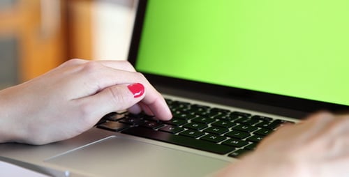 Écran vert pour ordinateur portable