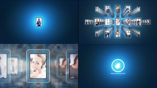 Digital Grid Logo Reveal Animation