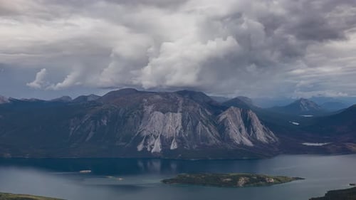 Time Lapse. Aerial View Canadian Nature