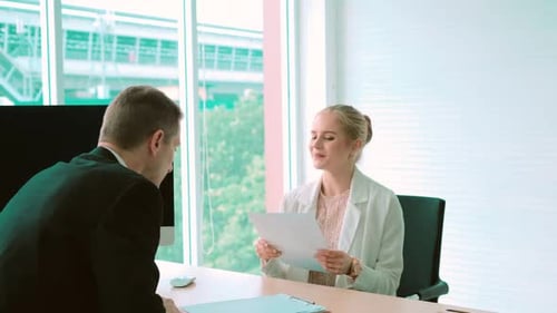 Job Seeker in Job Interview Meeting with Manager