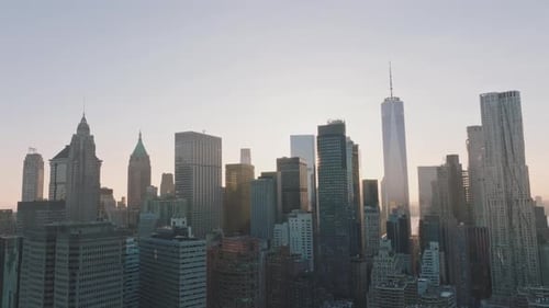 Vista aérea de rascacielos y edificios