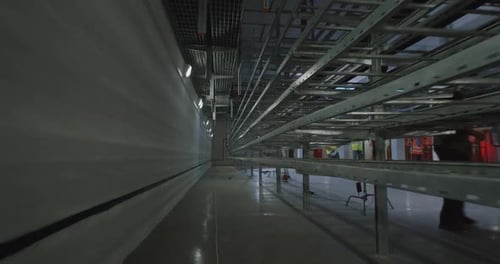 Corredor dentro de una moderna central