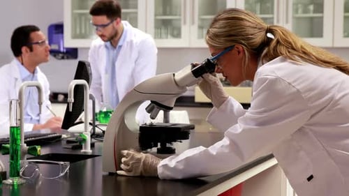 Young Scientists Working Together in the Lab