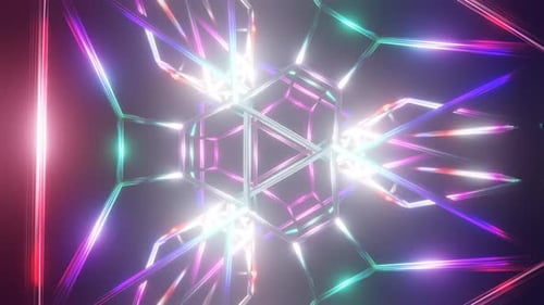 Dreieck psychedelische Kaleidoskop-Muster Animation Geometrischer bunter Hintergrund