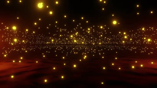 Glow Particles Landscape 4k