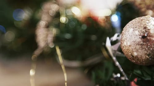 Close-up of wreath with decoration