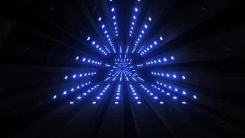 Futuristic Glowing Light Tunnel Background Loop