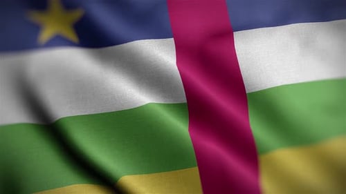 Seamless Loop of Central African Republic Flag Waving