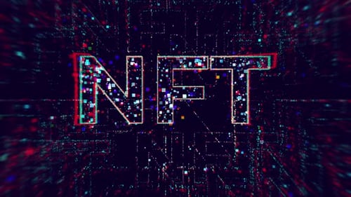 Glitch Pixel NFT Text Reveal Animation