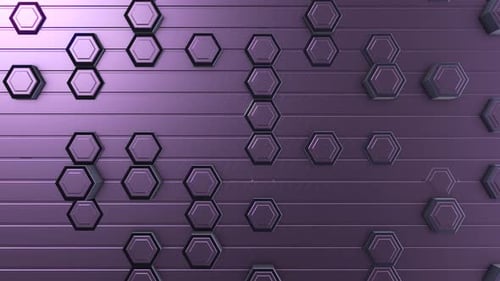 4K Purple Hexagonal Background