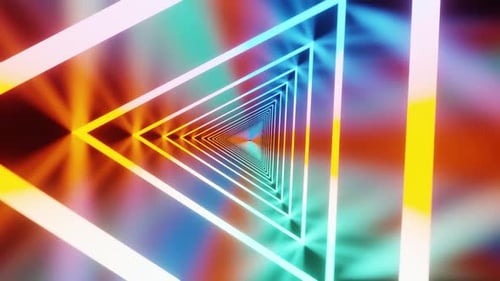 Tunnel triangulaire au néon Vj Loop HD