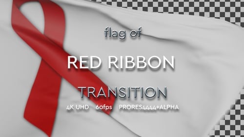 Red Ribbon Fabric Animated Transition