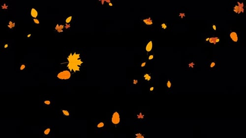 Herbstblätter fallen mit Alpha