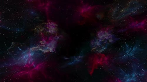 Fluid Cosmic Nebula Space Travel Seamless Loop Background