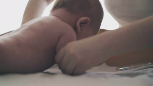 Baby Arm Massage on Tummy Time