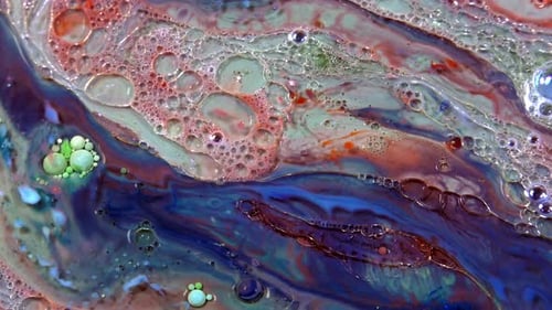 Abstract Colorful Inks and Paints Mixing