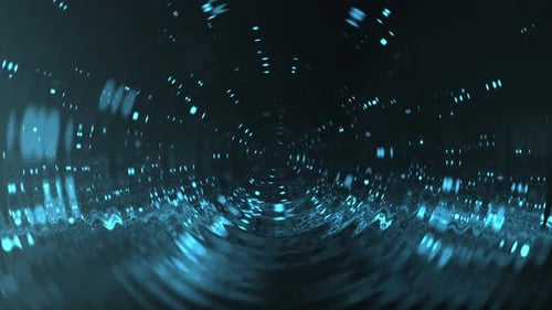 Electric Blue Particles with Rippled Glass Effect