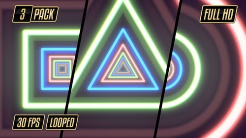 Formes Hypno en néon VJ