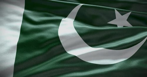 Textured Waving Pakistan National Flag Loop