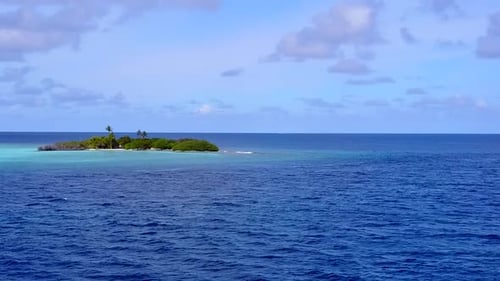 Aerial view abstract of seashore beach journey by blue lagoon with sand background