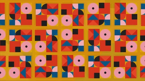 Dynamic Abstract Geometric Pattern Seamless Loop