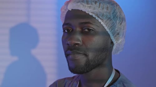 Portrait of Young African-American Male Surgeon