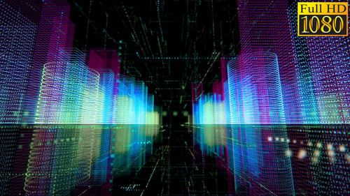 Digitale Stadt Hintergrund Loop 003
