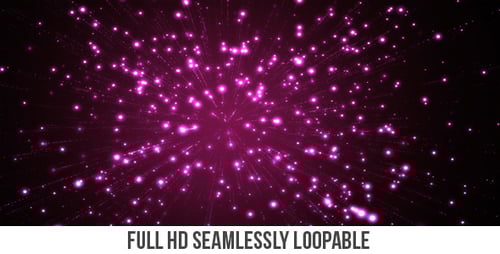 Dynamic Glowing Pink Particles Bursting Motion Background Loop