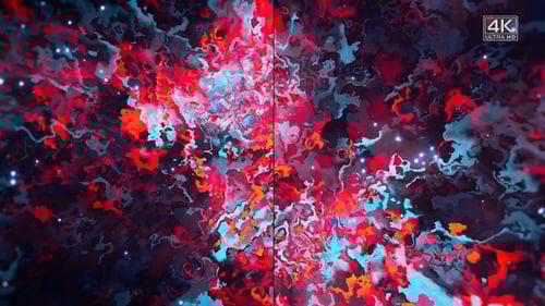 Vibrant Abstract Fluid Liquid Art Loop Background