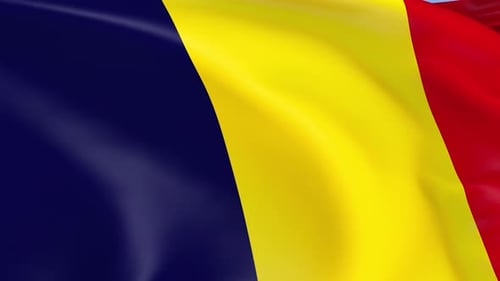 Realistic Waving Tricolor Flag Background Animation