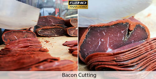 Chef Slicing Cured Meat on Cutting Board