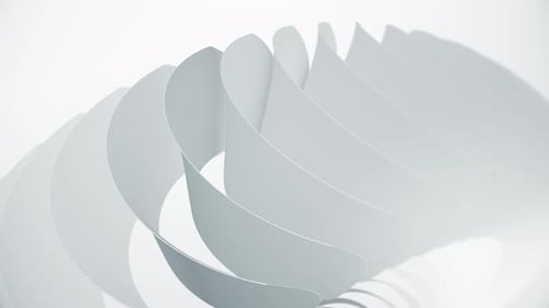 Abstract Modern White Spiral Shape Rotation Background