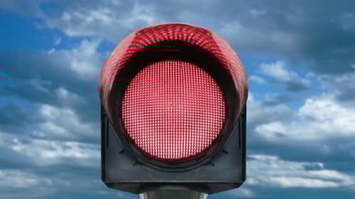 Traffic Light Flashing Green, Yellow and Red