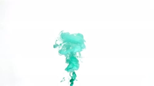 Teal Ink Cloud Expanding Downward Elegantly