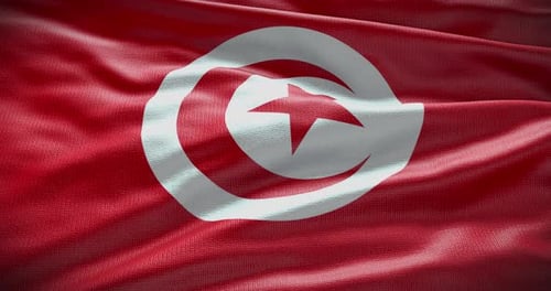 Realistic Waving Tunisia Flag for National Identity and Events