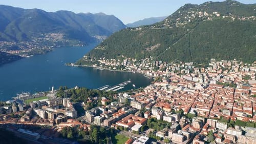 Como City Lake Aerial View