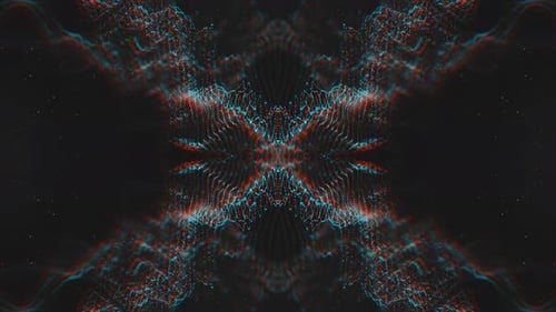 Digital Abstract Particle Wave Glitch Background Loop