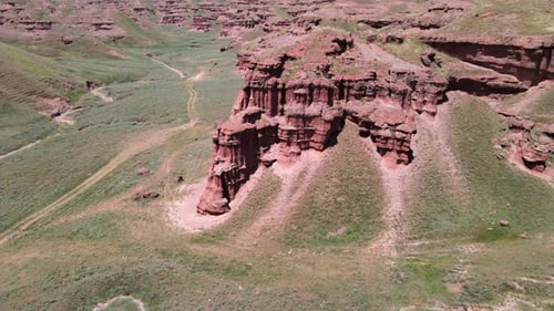 red fairy chimneys and valley