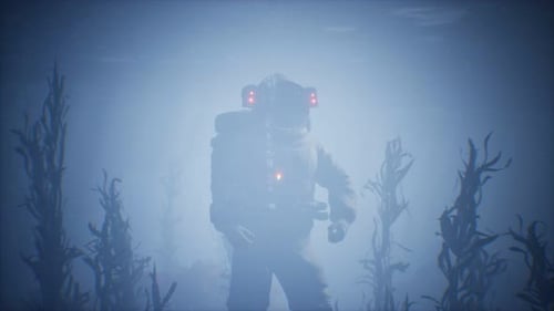 Spaceman Astronaut in the Sea