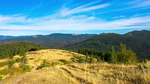 Mountain Landscape with a Clouds and Shadows