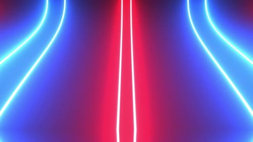 Dynamic Neon Lines Moving Background Loop