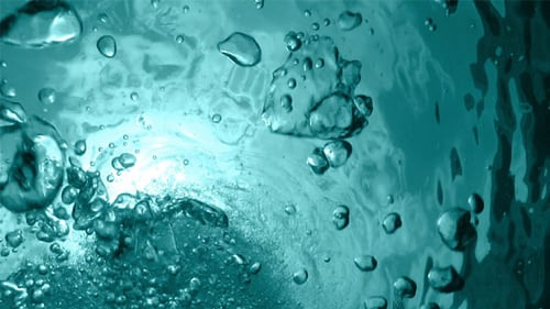 Turquoise Water Bubbles Abstract Underwater View