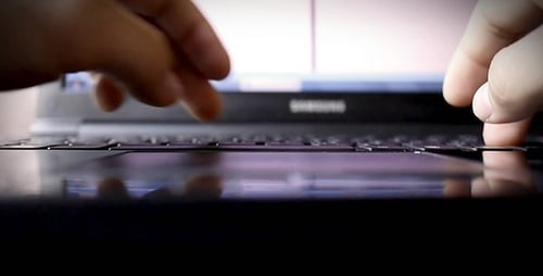 Working On Office Laptop PC