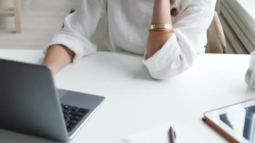 Pair of Businesswomen Working in Office