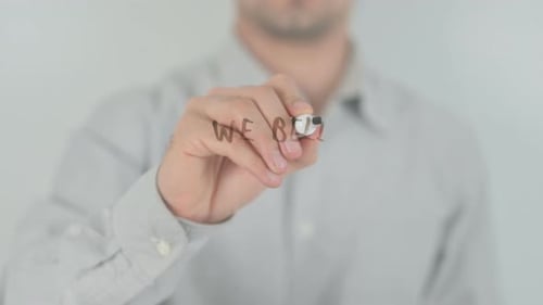 Man Writes "We Believe in Making a Difference"